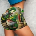 thumbnail image 4 of Fotbe patrick’s day gnomes Seamless Shorts, Womens Workout Shorts High Waist Stretch Booty Short for Gym/Yoga/Running/Biking-XX-Large-Small, 4 of 8