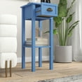 thumbnail image 4 of HOMCOM 2-Tier Side Table with Drawer, Narrow End Table with Bottom Shelf, for Living Room, Light Blue, 4 of 9