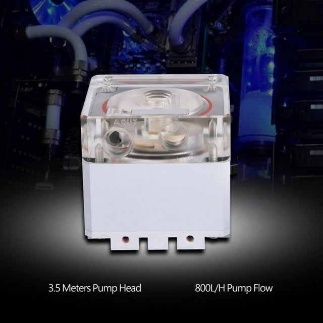Ccdes Computer Water Pump,3000RPM Fast Heat Dissipation Computer Pump 800L/H Flow 3.5 Meters Pump Head PC Pump Tank,Computer Pump