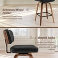 thumbnail image 7 of Dycanpo 26"H Counter Height Bar Stool Set of 3 with Back PU Leather for Home Kitchen, Black, 7 of 7