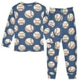 thumbnail image 2 of joogoo Baseball Blue 2 Piece Long Sleeve Tee and Pants Cotton Pajama Set 6Y, 2 of 7
