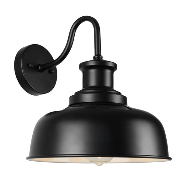 Lámpara solar para granero Diyel RZSR007, LED negra, 3000 K, para exteriores
