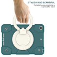 thumbnail image 6 of Allytech Case for iPad 9th/8th/7th Generation 10.2", Kids Case with 360° Rotating Folding Ring, Pencil Holder, Strap Drop-Proof Case for iPad 9/8/7 Gen 2021/2020/2019, Blackish Green, 6 of 12