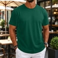 thumbnail image 3 of Mens Shirts Ultra Soft Plain Tshirts for Men Cooling Crew Neck Casual Basic Tee Shirt Undershirt Dark Green 2XL, 3 of 6