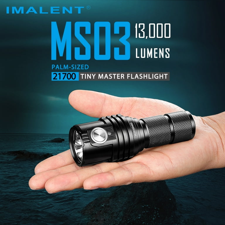 IMALENT MS03 LED Rechargeable Flashlight 13000 Lumens, 7 Modes