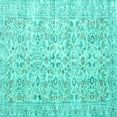 thumbnail image 1 of Ahgly Company Indoor Square Persian Turquoise Blue Traditional Area Rugs, 4' Square, 1 of 4