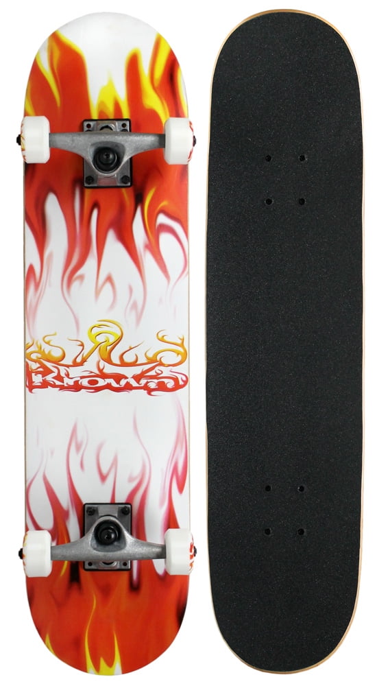 Krown Skateboard Rookie Red/White Flame Complete