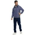 thumbnail image 3 of NEIKU Mens Zipper Hoodie Casual Hooded Sweatshirt Fleece Jacket GreyBlue-XL, 3 of 5