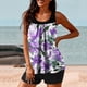 thumbnail image 5 of Trajes de Baño Modestos para las Mujeres Traje de Baño de Eslinga de Impresión de Hojas de Flores Multicolores, Cintura Alta Y Tops de Traje de Baño de Apoyo para las Mujeres, 5 of 6
