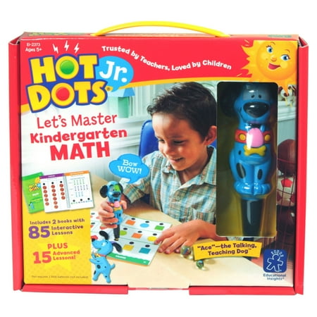 UPC: 0086002023735 | Educational Insights Hot Dots Jr. Kindergarten Math Set with Interactive Pen Kindergarten Math Workbook Ages 5-6