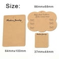 thumbnail image 3 of 50pcs Earrings Necklaces Display Card Cardboard Earring Packaging Hang Tag Card Ear Studs White Paper Card Jewelry DIY Wholesale Brown 50x50mm, 3 of 6