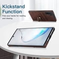 thumbnail image 2 of Feishell Fit for Samsung Galaxy Note 10 Case with 360° Rotatable Ring Holder,Shockproof Drop Resistant Premium Plain PU Leather Soft TPU Card Slots Kickstand Back Protective Phone Case,Coffee, 2 of 8