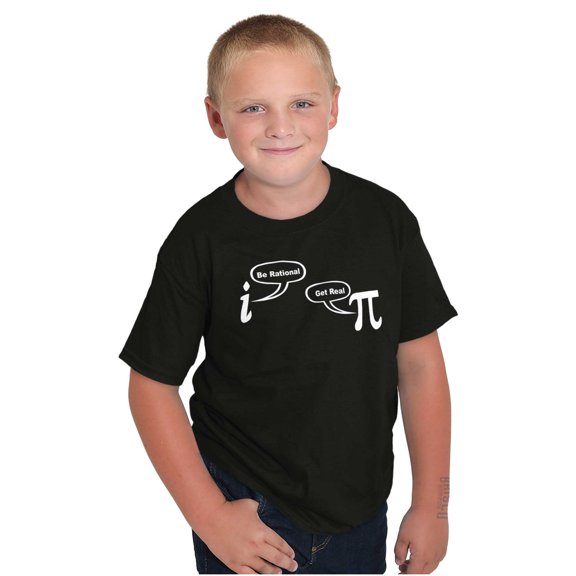 Rational Real Pi Pie Number Math Nerd Crewneck T Shirts Boy Girl Teen Brisco Brands L