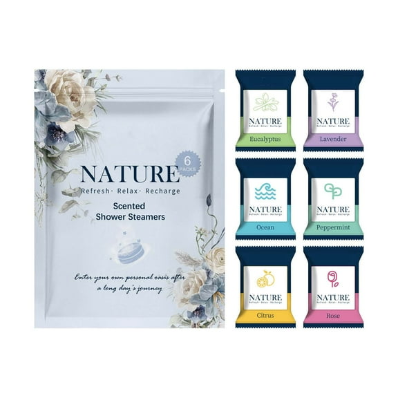 HHBEAUTY Shower Steamers, 6 Packs Set Shower Bombs Tablets with 6 Fragrances for Self-Care & Relaxation, Personal Care and Birthday Presents