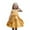 Yellow, variant on Fozruso Girls A Line Dress Elegant Satin Girls Party Dress With Puffy Sleeves And Flowy Skirt For And Celebrations Sizes 4-5 Years