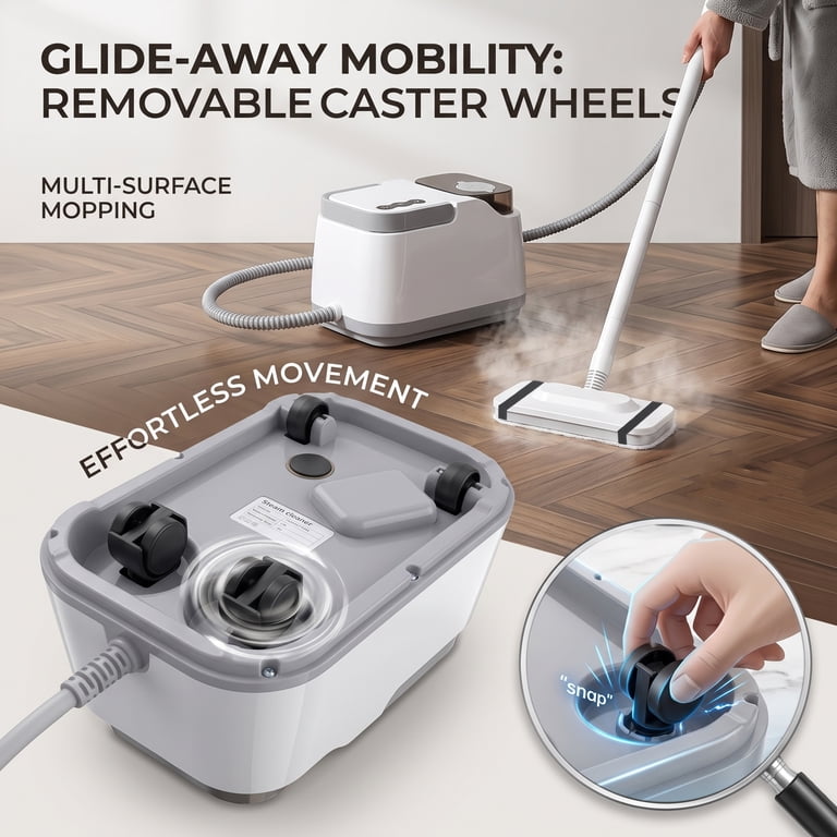 EZBY High Pressure Steam Cleaner, 2500W Handheld Steamer, 130°C