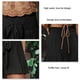 thumbnail image 5 of Pantalones cortos de cintura alta para mujer, pantalones cortos holgados, sencillos, cómodos y elegantes con dobladillo con volantes para viajar, 5 of 6
