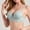Green, variant on Women's Vintage Floral Scalloped Lace V-Neck Underwire Bra, Thin Adjustable Strap Side Smoothing Date Night Intimate Bra Wine 80C