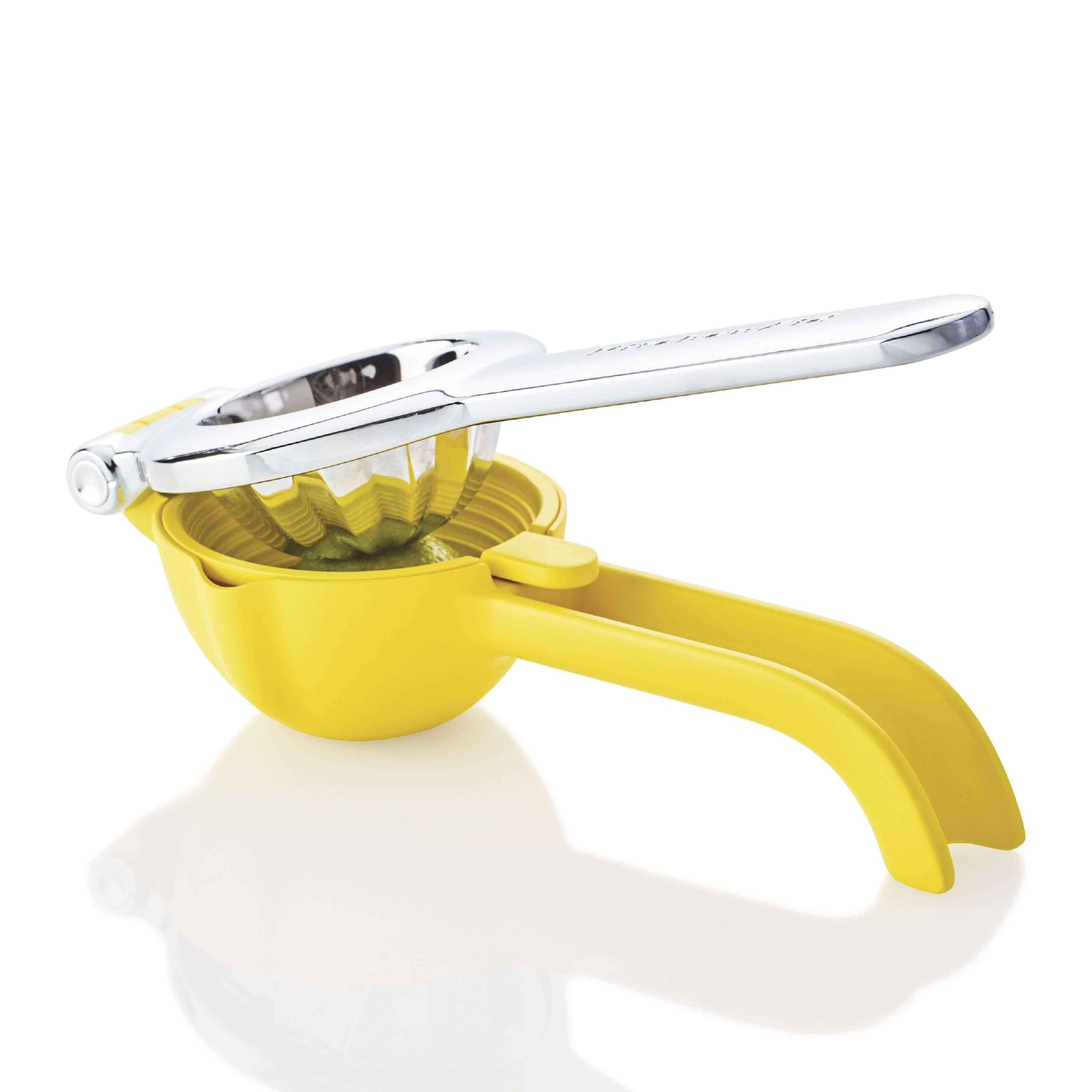 KitchenAid Citrus Juice Press Squeezer for Lemons and Limes with Seed Catcher and Pour Spout, Green, 8 Inches