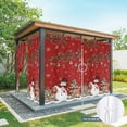 thumbnail image 6 of Outdoor Curtains for Patio Waterproof, Red Christmas Snowman Outdoor Privacy Panels Grommet, Xmas Snowflake Elk Tree Balls Blackout Outside Curtains for Porch/Cabana/Pergola/Gazebo 54"x108", 2 Panels, 6 of 8