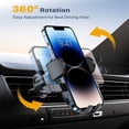 thumbnail image 3 of Soporte universal para teléfono para rejilla de ventilación del coche: pinzas mejoradas que se fijan con seguridad, funcionamiento manos libres para smartphones, 3 of 6