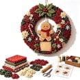 thumbnail image 2 of 3D Fabric Poke Wreath DIY Kit, Christmas Wreath DIY Kit for Adults (Gingerbread Man), 2 of 6