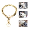 thumbnail image 5 of Cadena de oro Collar de perro Collar de perro lindo collar de oro mascota Bulldog joyería de perro de metal ligero, 5 of 5