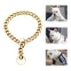 thumbnail image 5 of Collar de perro con cadena de oro Collar de perro lindo Collar de oro para mascotas Joyas de metal ligero para perros Bulldog, 5 of 5
