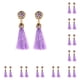 thumbnail image 3 of Pendientes largos de borla Minnieouse Retro barroco palacio oreja anillo mujer joyería geométrica accesorio decorativo orejas acogedoras gotas Violeta 10Conjunto, 3 of 6