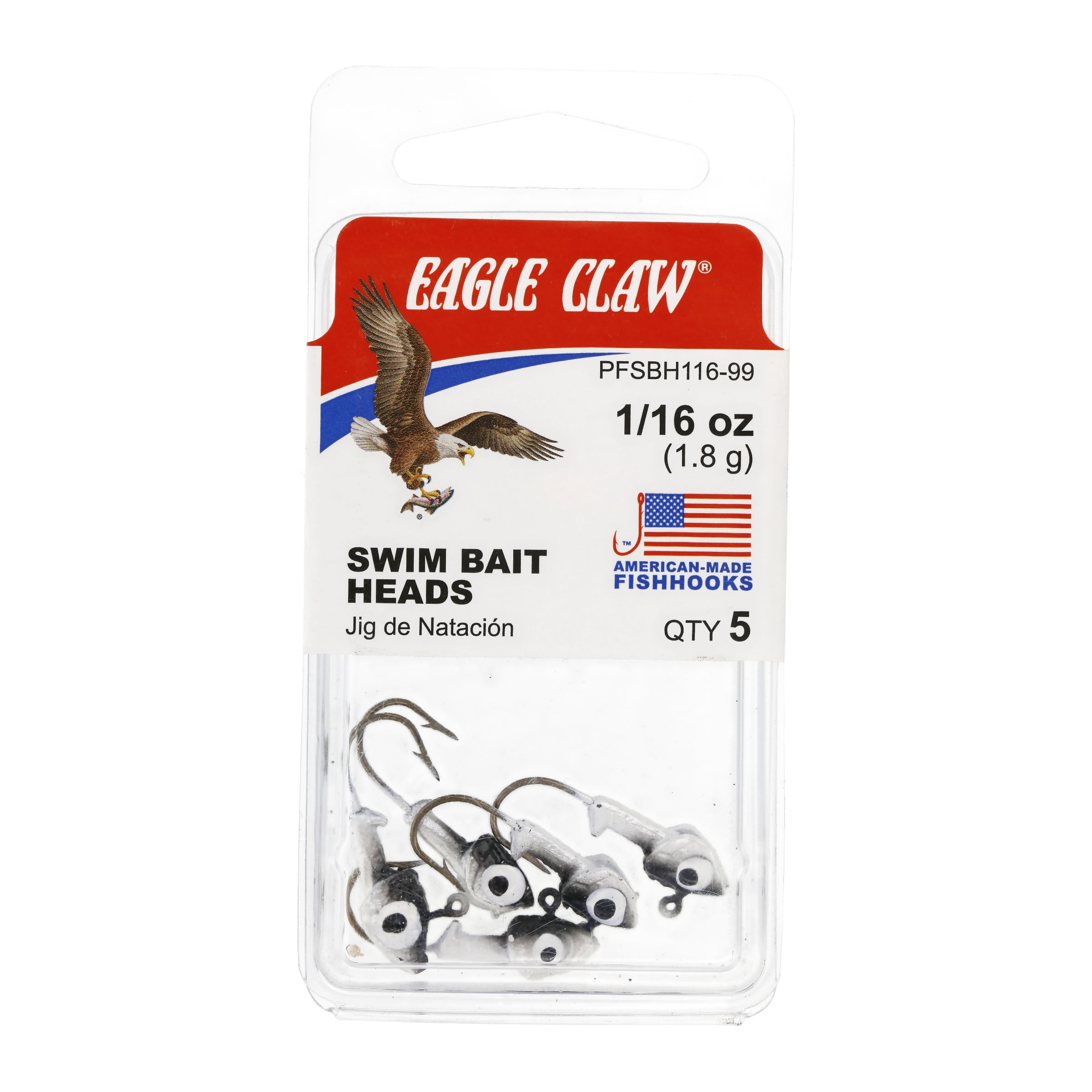 (2 pack) Eagle Claw Panfish Insider Tube Fishing Jig Head, Black Pearl, 1/16 oz.