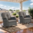 thumbnail image 3 of POCASSY Outdoor Wicker Double Rocking Chairs, 3 of 10