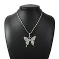 thumbnail image 1 of Butterfly Necklace Chain Vintage Rhinestone Butterfly Pendant Necklace for Women, 1 of 8