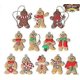 thumbnail image 1 of Christmas Pendant Gingerbread Man Hanging Ornaments Christmas Decorative Gifts Diy Flag Flower Snow Landscape Arrangement, 1 of 5
