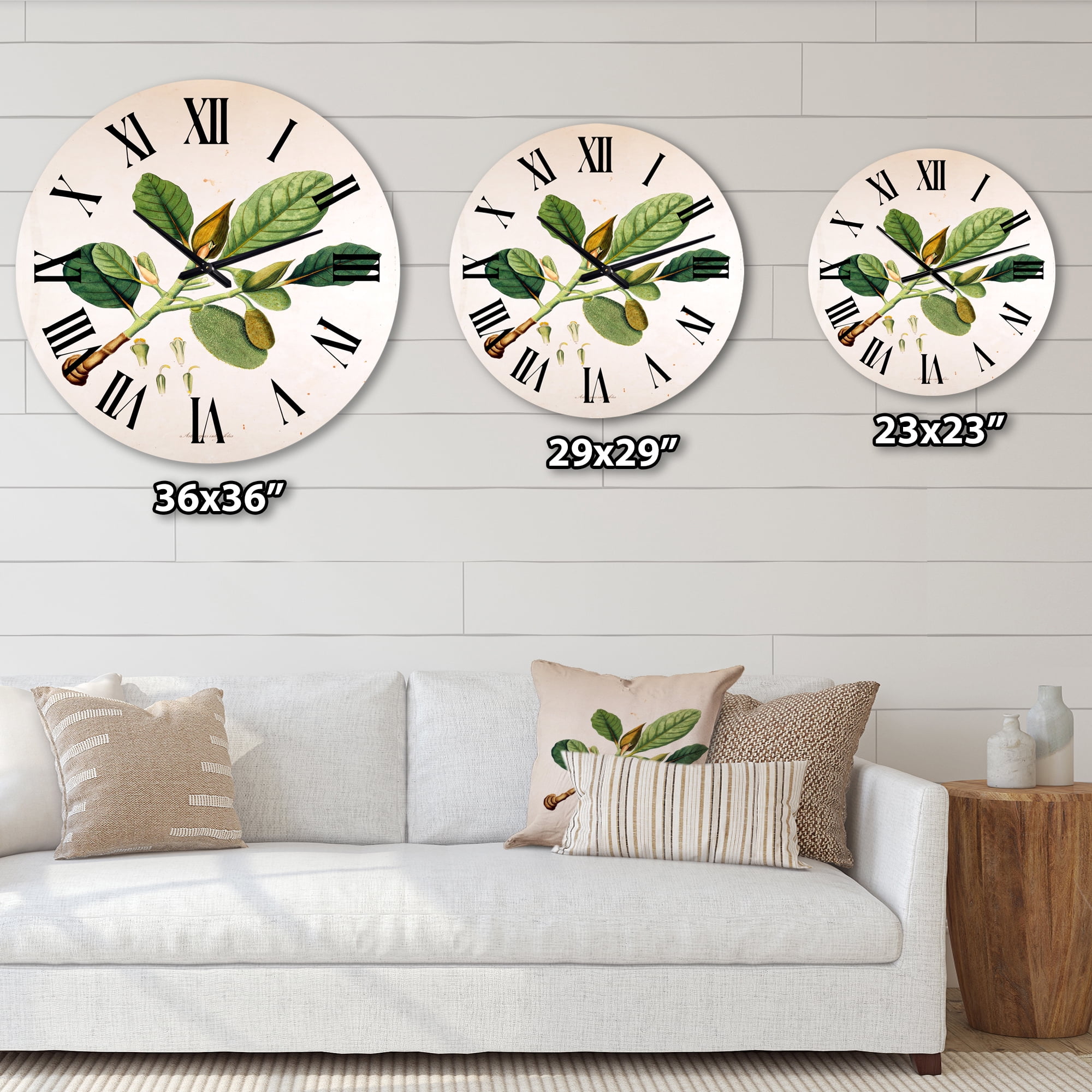 Designart 1 in Quartz Farmhouse Wall Clock