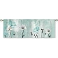 thumbnail image 5 of Teal Daisy Curtain Valance for Window Treatments Farmhouse Flower Floral Rod Pocket Kitchen Treatment Country Vintage Turquoise Window Drapes for Bathroom Bedroom Living Room (54x18 Inch), 5 of 5