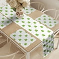 thumbnail image 2 of Ambesonne Frog Table Runner & Placemats, Repetitive Animal Top View, Placemat 4 pcs + Runner 16"x72", White and Lime Green, 2 of 2