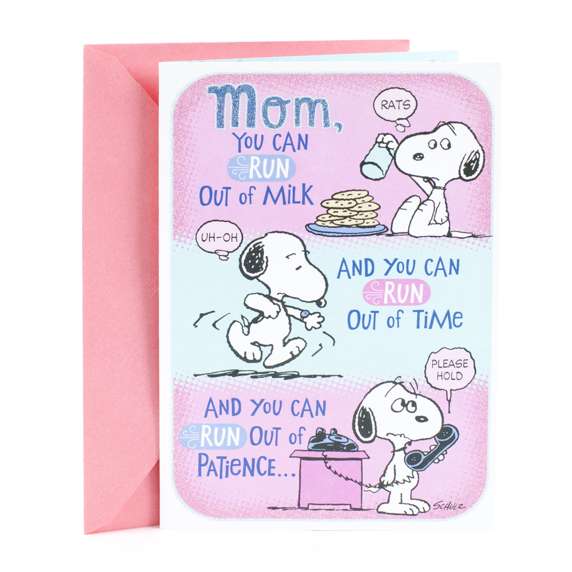 Peanuts Snoopy Happy Mother's Day Mom Sending A Hug Hugs Hallmark Greeting Card 