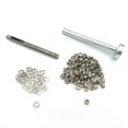 thumbnail image 1 of Eyelet Punch Tool + Hole Punch + 100 Sets Silver Eyelets Grommet DIY Leather Craft Tools Set, 1 of 8