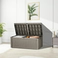 thumbnail image 3 of IMIKEYA Light Brown Patio Storage Box for Outdoor Weatherproof Deck Organization, 3 of 7