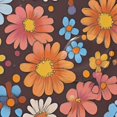 thumbnail image 4 of Yayeee Shower Curtain with Hooks 72"x72" Waterproof Fabric Bathroom Hanging Decor, Colorful Flowers, 4 of 5