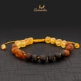 thumbnail image 3 of Amberalia Set of Adult Amber Necklace 17.7" (45cm) and Adjustable knotted Amber Bracelet (6.3" + 3.5") Genuine Baltic Amber, Lab Tested Raw Cherry, 3 of 7