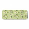 thumbnail image 1 of Nature Computer Mouse Pad, Print of Botanical Themed Wildflowers and Waxwings Bird Dandelion Blossoms, Rectangle Non-Slip Rubber Mousepad Large, 31" x 12" Gaming Size, White Olive Green, by Ambesonne, 1 of 2