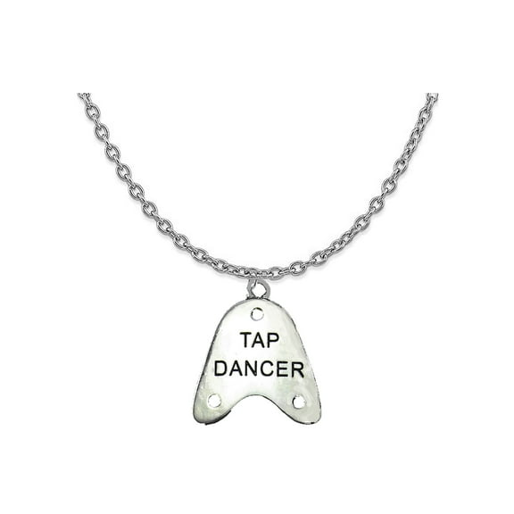 Tap Dance Tiny Delicate Silvertone Tap Charm, About ½ Inch High, And Wide, Silvertone  Adjustable Cable Chain Necklace, Hypoallergenic-Safe, No Nickel, Lead Or Cadmium In The Metal. ©2023