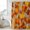 Brown Orange Brown, variant on Orange Fall Shower Curtain, Waterproof Shower Curtains for Bathroom, Pumpkins Thanksgiving Maple Leaf Plaid Washable Fabric Bathtub Curtain Set Bath Decor with 12 Hooks 72"x78"