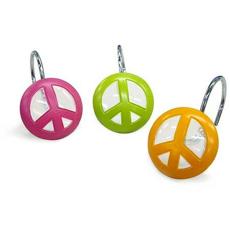 Peace Out Shower Curtain Hooks