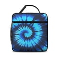 thumbnail image 2 of Blue and Black Tie Dye Pattern Insulated Lunch Bag Teens,Lunch Box for Men Women for Work,Picnic or Travel,10.2x9.5x4.3 Inches,8 Can Capacity, 2 of 6