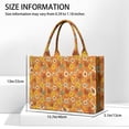 thumbnail image 3 of Large Capacity Tote Bag,Orange Leaf Sunflower Pattern Handbag Fashion Luxury Tote Bag,15.7"x13"x 5.1" Inches,Laptop Compatible, 3 of 6