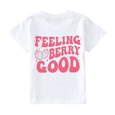 

Kids Toddler Girls T-Shirt Short Sleeve Letter Printed Shirt Lovely Trendy Cute Shirt Tee Tops Baby Child Kids Playwear Streetwear