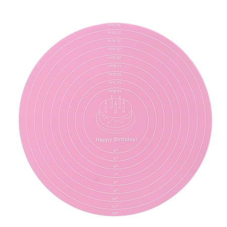 

2Pcs Jooan s Kitchen Silicone Baking Mat with Scale Non-stick Cake Pad Rolling Round