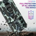 thumbnail image 7 of SaniMore for Samsung Galaxy S22 Plus Case, Rugged PC & Soft TPU CD Magnetic Cover Built-in Car Mount & Multi-View Kickstand Camouflage Military Grade Shockproof Heavy Duty Protective Shell, Armygreen, 7 of 7